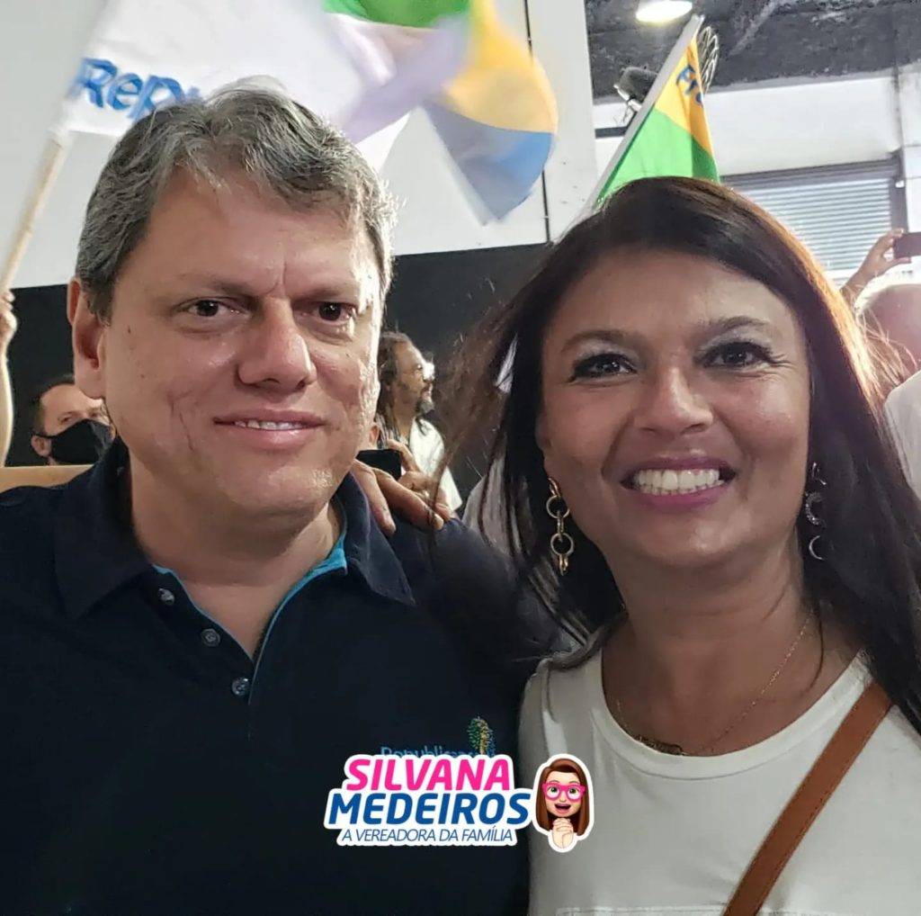 Vereadora Silvana Medeiros se encontra com Tarcísio de Freitas
